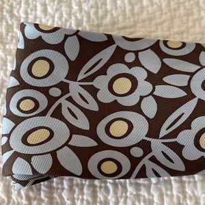 J. McLaughlin Brown and Blue Floral Hair Scarf
